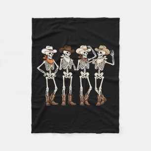 Manta Polar Esqueleto bailando caballo con botas western count