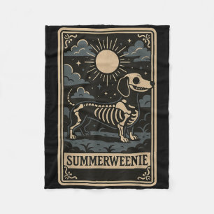 Manta Polar Esqueleto de Dachshund Summerween Arte de Perro Es