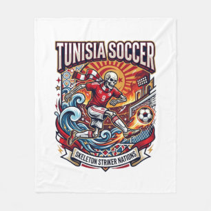 Manta Polar Esqueleto de fútbol de Túnez Naciones del delanter
