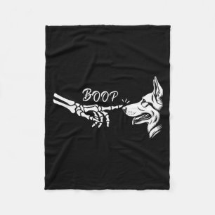 Manta Polar Esqueleto de Pastor Alemán Mano Boop Halloween Mas