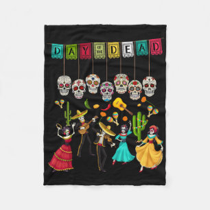 Manta Polar Esqueleto Día De Los Muertos - Día Mexicano Del Dí