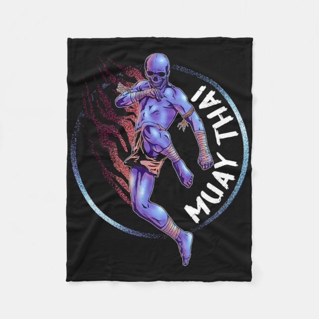 Manta Polar Esqueleto muay tailandés (Anverso)
