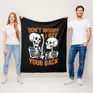 Manta Polar Esqueleto no te preocupes tengo tu espalda Hallowe
