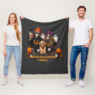 Manta Polar Esqueleto Personalizado de Halloween Quédate Espel