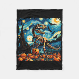 Manta Polar Esqueleto T-rex Halloween Van Gogh Starry Night Fa