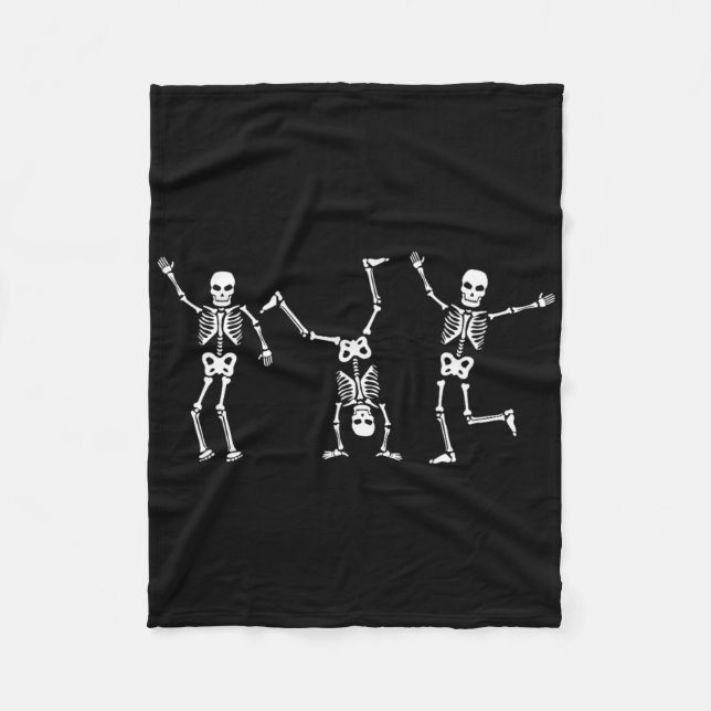 Manta Polar Esqueletos bailarines Dance Challenge Halloween Sc (Anverso)
