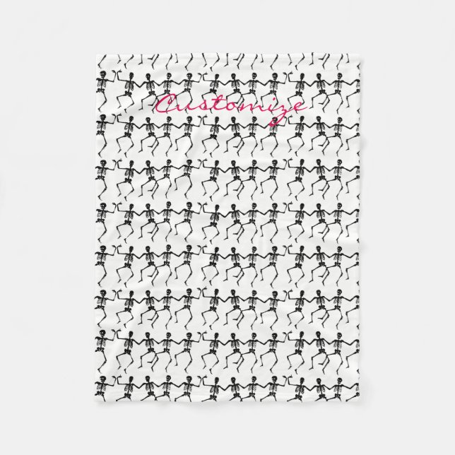 Manta Polar Esqueletos bailarines Halloween Thunder_Cove (Anverso)