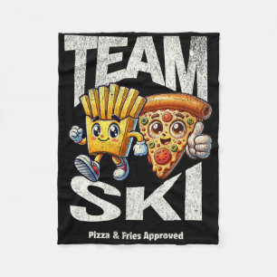 Manta Polar Esquí De Equipo - Pizza Y Fries Aprobados Graciosa