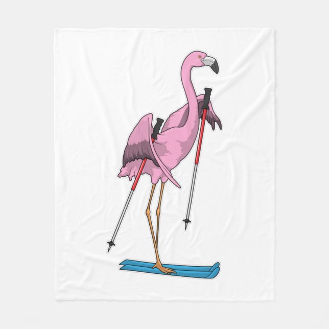Manta Polar Esquí de Flamingo (Anverso)