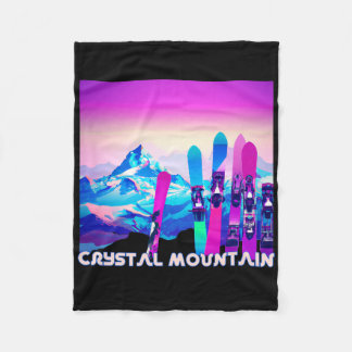 Manta Polar Esquí de la montaña Crystal Retro 80