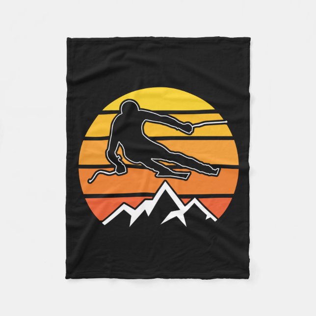 Manta Polar Esquí retro (Anverso)