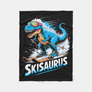 Manta Polar Esqui t-rex deporte de invierno esquiador dino div