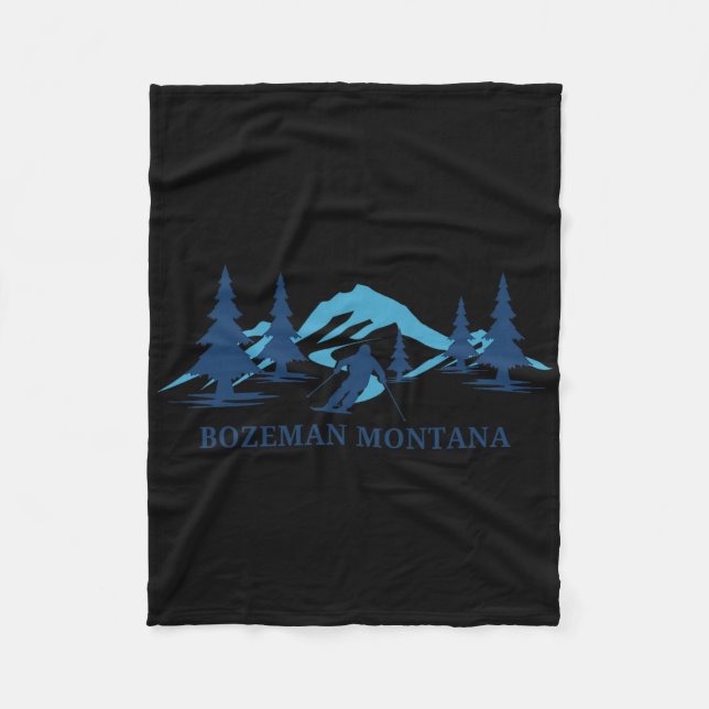 Manta Polar Esquiador de esquí Bozeman Montana (Anverso)
