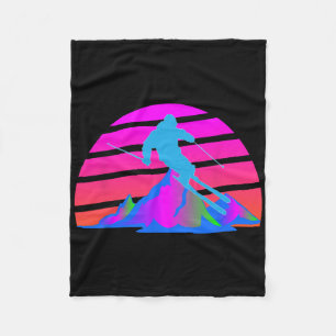 Manta Polar Esquiador de invierno de los años 80 Pendiente ros