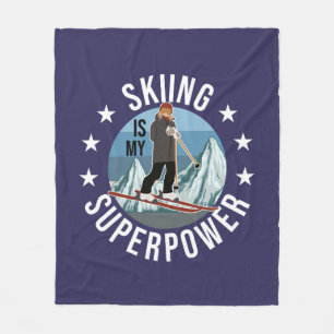 Manta Polar Esquiar Es Mi Superpoder