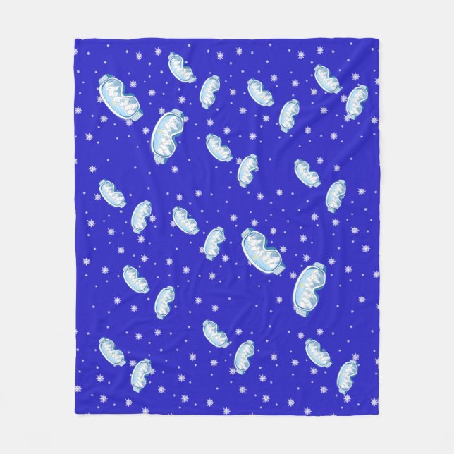 Manta Polar Esquiar Goggles, danza de copas de nieve (Anverso)