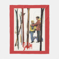 Esquíes de pie en nieve por Poster de pareja