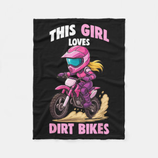 Manta Polar Esta Chica Ama Las Motocicletas De Cross
