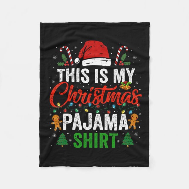 Manta Polar Esta es mi Navidad Pajama Divertido Navidad Pjmas  (Anverso)