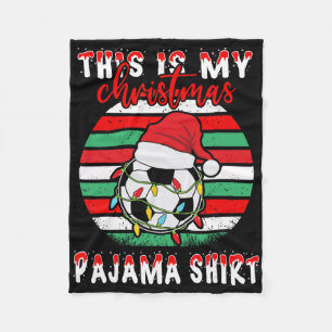 Manta Polar Esta Es Mi Pijama De Navidad Fútbol Santa Pie