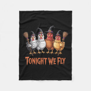 Manta Polar Esta Noche Volamos Graciosos Chicken Halloween Hal