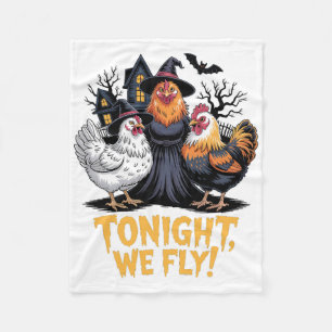 Manta Polar Esta Noche Volamos Graciosos Halloween Bruja De Po