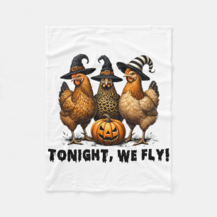 Manta Polar Esta Noche Volamos Halloween Pollos Granjeros Anim