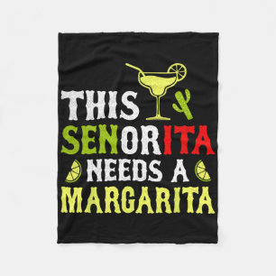 Manta Polar Esta señorita Necesita Una Margarita Mexicana Cinc