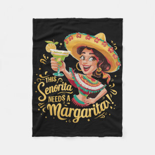 Manta Polar Esta Señorita Necesita Una Margartita Cinco De May
