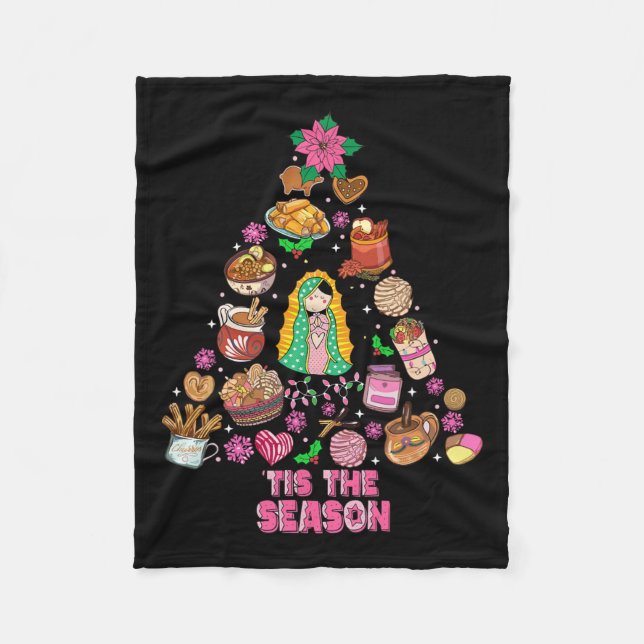 Manta Polar Esta temporada: Navidades mexicanos Feliz Navidad  (Anverso)