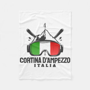 Manta Polar Estación de esquí Retro Cortina D'ampezzo Italia