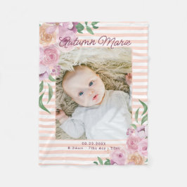 Manta Polar Estaciones Florales A La Banda De Bebé