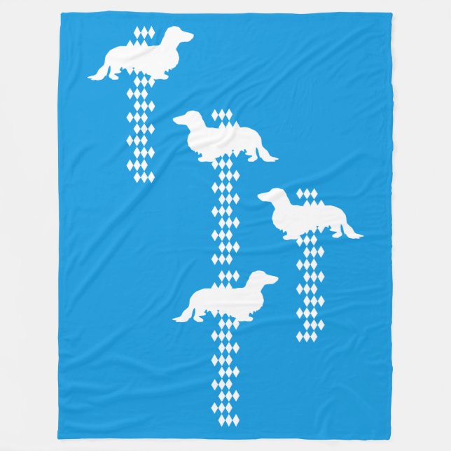 Manta Polar Estado De Baviera - Dachshund, De Larga Data (Anverso)