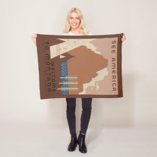 Manta Polar Estado de Montana: Tribus Indígenas, Montañas, Pra