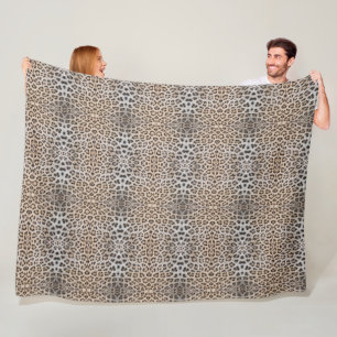 Manta Polar Estampado de animal de piel de leopardo elegante y