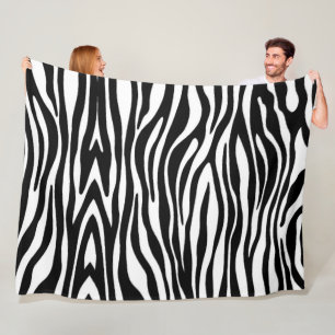 Manta Polar Estampado de Cebra