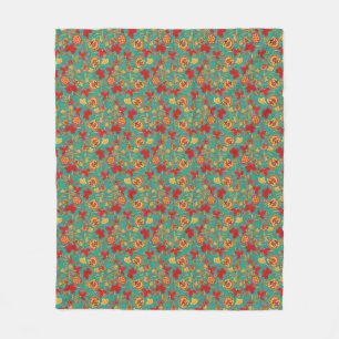 Manta Polar Estampado de flores 2