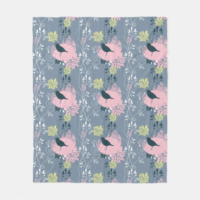 Manta Polar Estampado de flores 8 (Anverso)