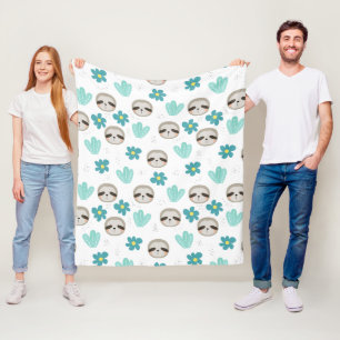 Manta Polar Estampado de flores dulce de la pereza