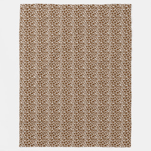 Manta Polar Estampado de girafa de Brown