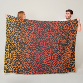 Manta Polar Estampado de piel de leopardo en puesta de sol