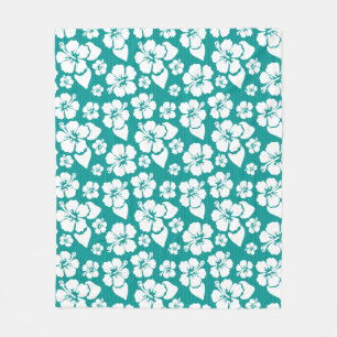 Manta Polar Estampado de plores hawaiano del hibisco
