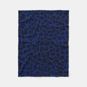 Manta Polar Estampado leopardo de los azules marinos