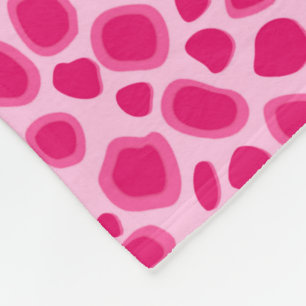 Manta Polar Estampado leopardo - fucsia y rosa claro