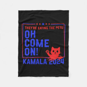 Manta Polar ¡Están comiendo a los perros! ¡Gatos! ¡mascotas! K