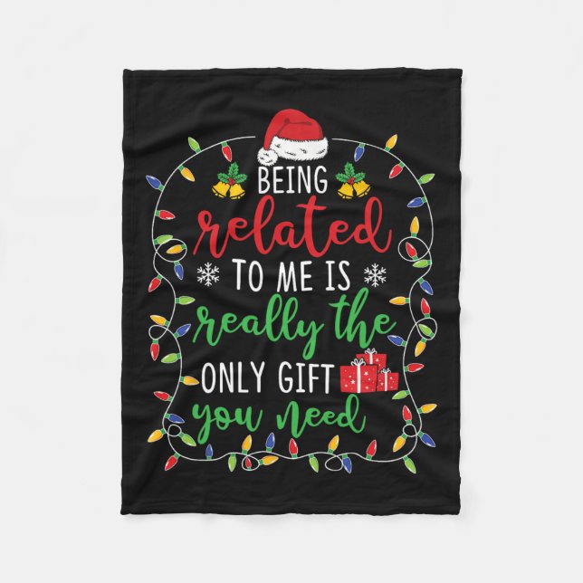 Manta Polar Estar Relacionado A Mí - Divertido Partido Familia (Anverso)