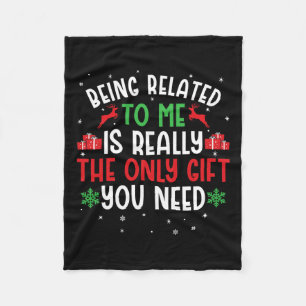 Manta Polar Estar Relacionado A Mí Navidades Graciosos Tee Fam