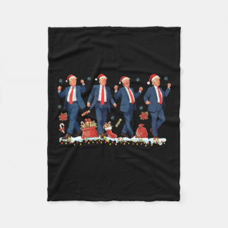 Manta Polar Estaré en casa para los Navidades de Santa Trump D