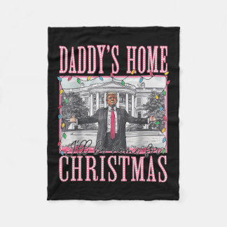 Manta Polar Estaré en casa para los Navidades Santa Funny Trum