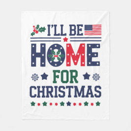 Manta Polar Estaré en casa para Navidades | Cosy Navidades Thr